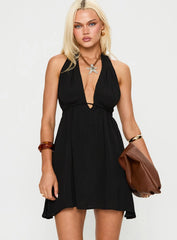 Saddler Mini Dress Black