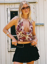 Capulet Halter Cowl Top Floral