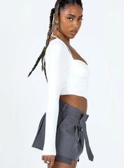 Galyn Long Sleeve Top White