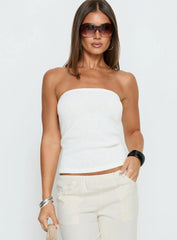 Aubrialla Strapless Top White