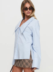 Calistoga Deep Collar Shirt Blue