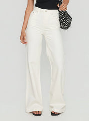 Goldie High Rise Wide Leg Jeans White