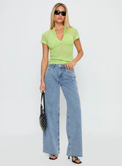 Darla Low Rise Straight Jean Vintage Blue Wash