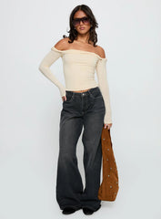 Naylor Wide Leg Jeans Grey Wash