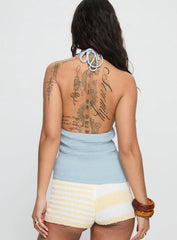Ellasyn Bow Detail Halter Top Blue