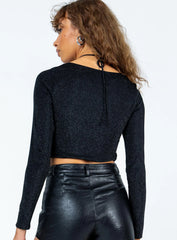 Kamilah Long Sleeve Top Black