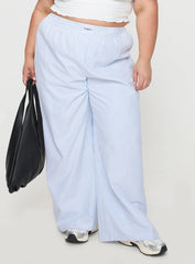 Beach House Pants Blue Stripe Curve