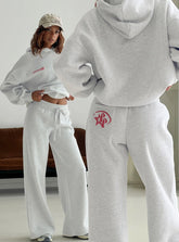 Princess Polly Stargirl Wide Leg Sweat Pants Grey Marle