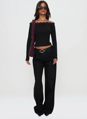 Everlong Mid Rise Straight Leg Jeans Mid Black Wash
