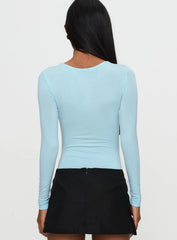 Glorious Look Twist Detail Bodysuit Blue