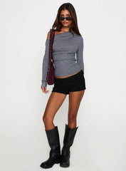 Beller Long Sleeve Top Navy Stripe