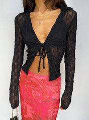 Marcos Long Sleeve Top Black