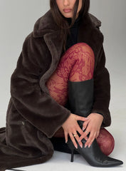 Ammelia Sheer Lace Tights Red