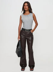 Nolene Low Rise Pants Chocolate