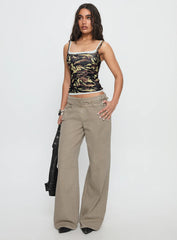 No Rules Layered Cami Top Camouflage