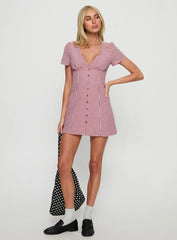 Loveliness Playsuit Red Check