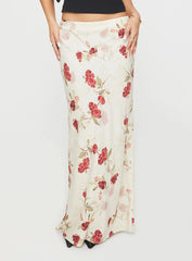 Jodie Maxi Skirt Cream Floral