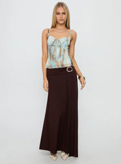 Bloomsbury Top Blue Brown
