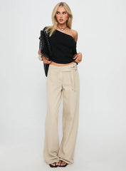 Boxie Mid Rise Wide Leg Jeans Washed Green