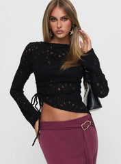 Sensua Long Sleeve Top Black
