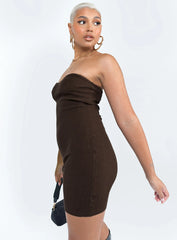 Phoebe Mini Dress Brown
