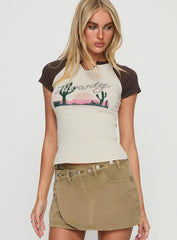 Howdy Cowgirl Graphic Top Cream
