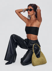 Tempted Faux Leather Pant Black