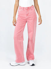 Regina Mom Denim Jean Pink
