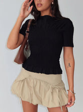 Maybe Tomorrow Ruched Top Black