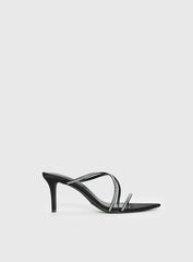 Billini Effy Heels Black Satin Diamante