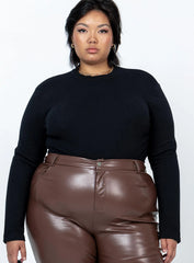 Maleny Long Sleeve Bodysuit Black Curve