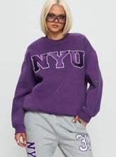 NYU Offside Crewneck Sweatshirt Purple