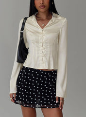 Miravella Long Sleeve Top Cream