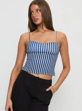 Evanda Top Blue Stripe