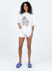 Vacay Oversized Tee White