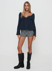 Khalea Long Sleeve Top Navy