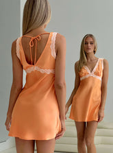 Lillipilly Lace Mini Dress Orange