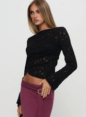 Sensua Long Sleeve Top Black
