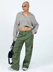 Tiara Cropped Sweater Grey
