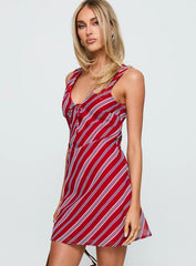Nadiah Mini Dress Red Stripe