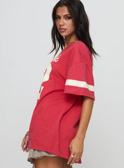 New York 95 Oversized Tee Red