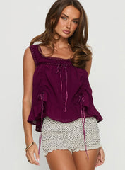 Eluisa Lace Top Plum
