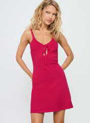 Aquarina Keyhole Mini Dress Pink
