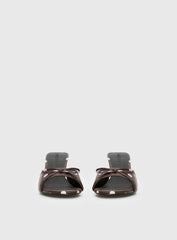 Etiquette Peep Toe Heels Brown / Pink Polka