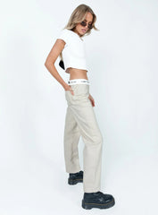 Dava Low Rise Pants Cream