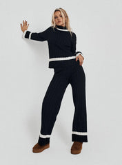 Montenegro Knit Pants Black Cream