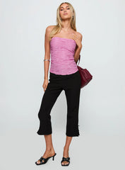 Star Quality Strapless Ruched Top Pink