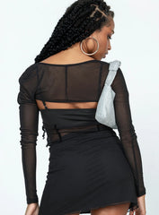 Ashmore Long Sleeve Bodysuit Black