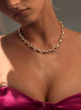 Annalie Linked Necklace Gold Silver