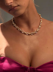 Annalie Linked Necklace Gold Silver